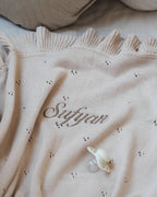 Babytæppe i Pointellestrik | Beige