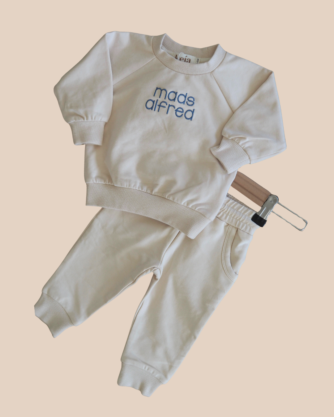 Crew Set 2-delt i Økologisk Bomuld | Beige