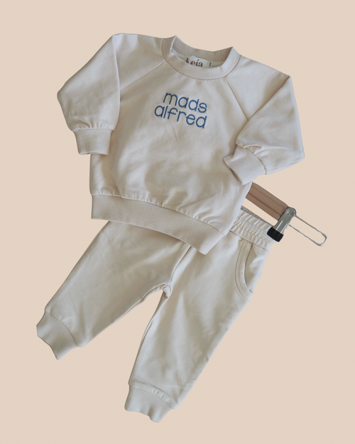 Crew Set 2-delt i Økologisk Bomuld | Beige