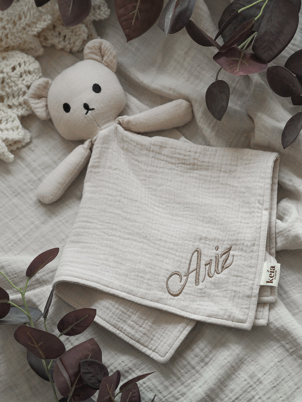 Nusseklud i Økologisk Muslin | Beige