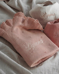 Babytæppe i Pointellestrik | Rosa